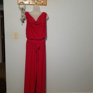 Emma & Michele Red Jumpsuit. Pretty and comfortable! Great for Christmas parties